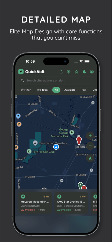 QuickVolt map view